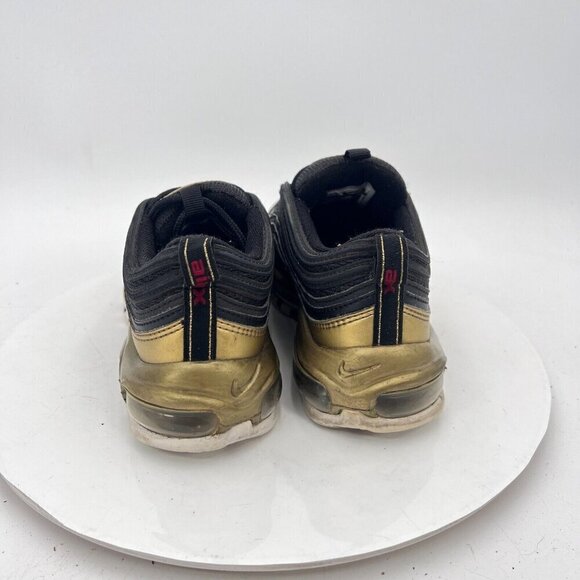 Nike Air Max 97 Men Size 4.5 AT5458-002 Black Metallic Gold Low Top Shoes - Picture 6 of 13